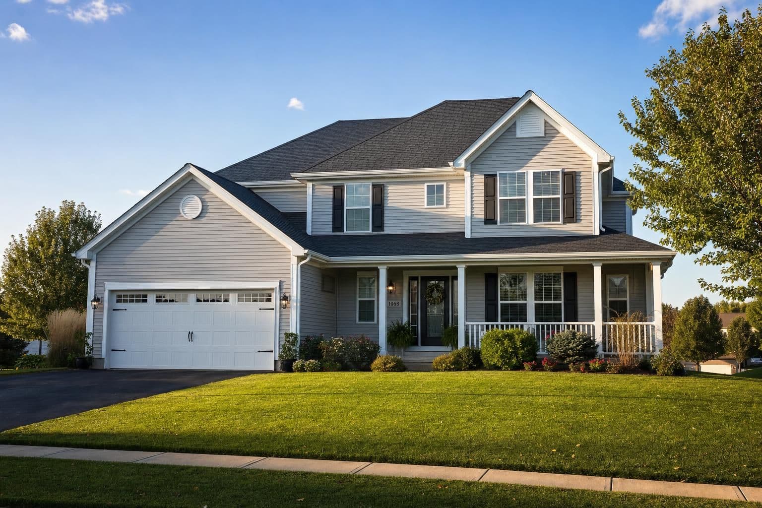 Suburban Ohio home with new roof and siding